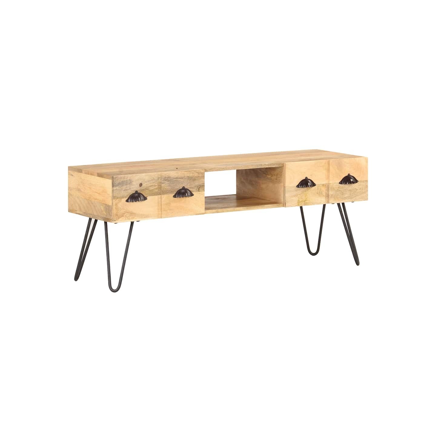 Meuble TV 120x35x45 cm Bois solide de manguier