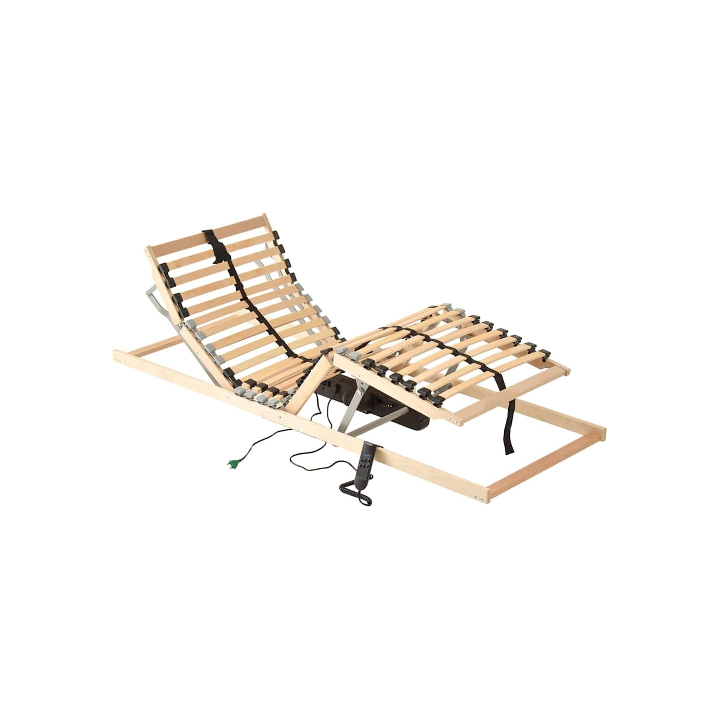 Sommier à lattes électrique sans matelas avec 7 zones 90x200 cm
