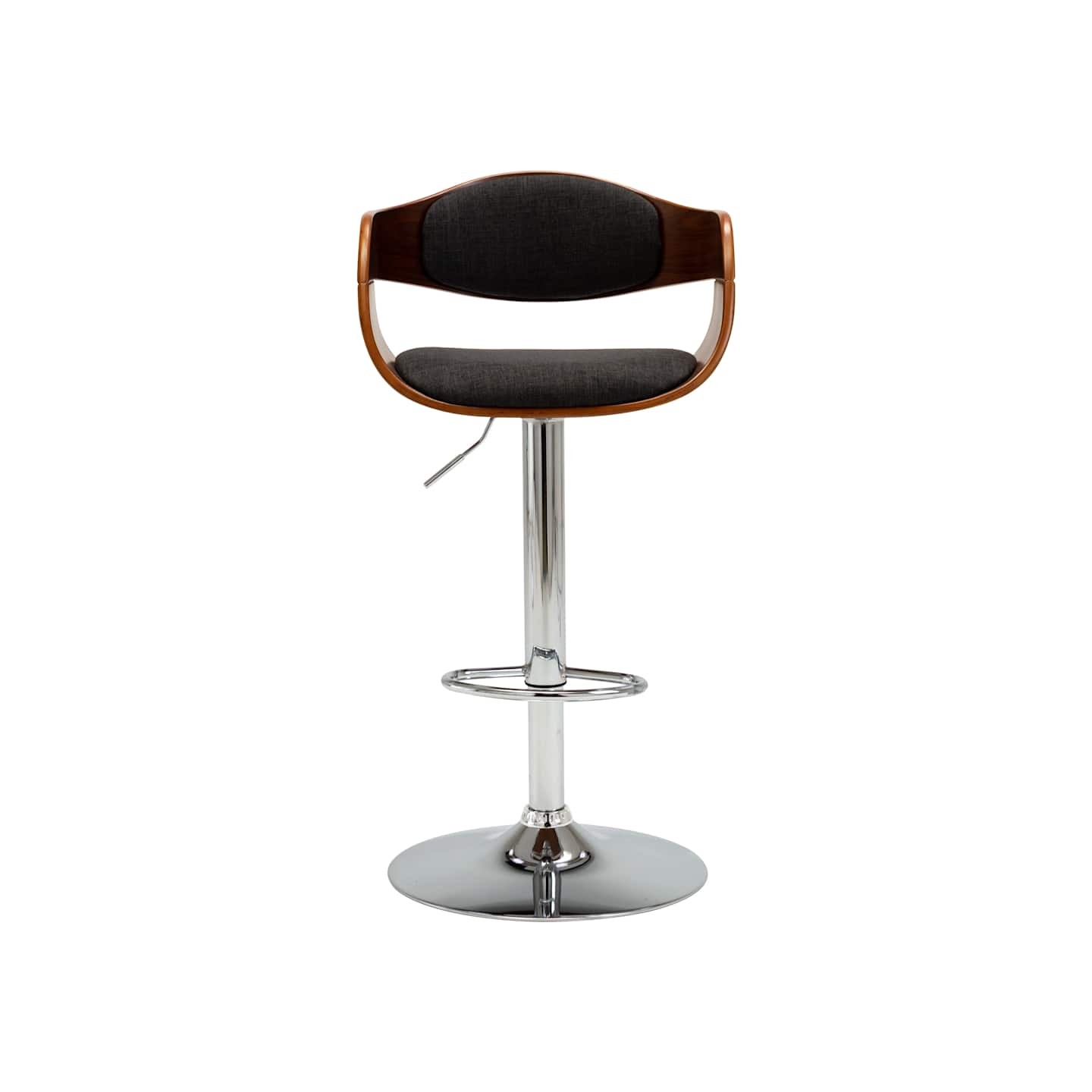 Tabouret de bar Gris Bois courbé et tissu