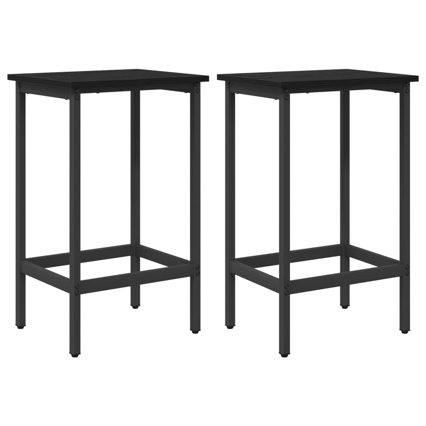 Tabouret de bar 2 pc Chêne noir 40 x 32 x 64 cm