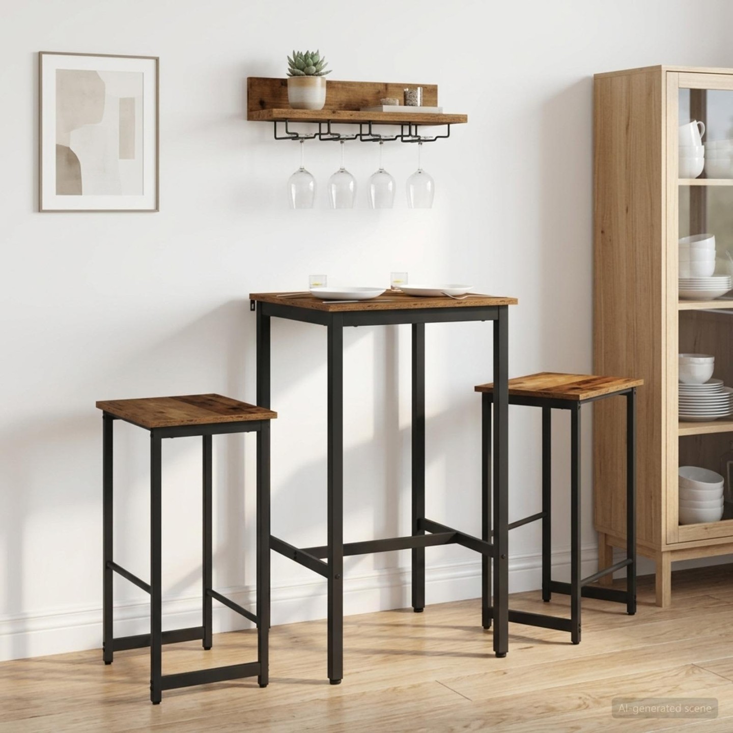 Tabouret de bar 2 pc Bois ancien 40 x 32 x 64 cm