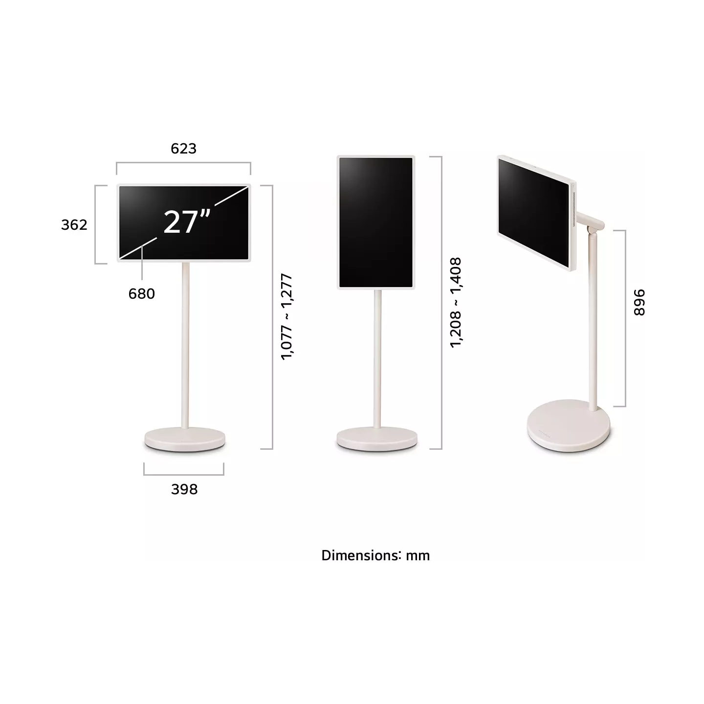 TV LED LG StandbyME 2 27LX6TDGA 27" QHD tactile | Nimestore