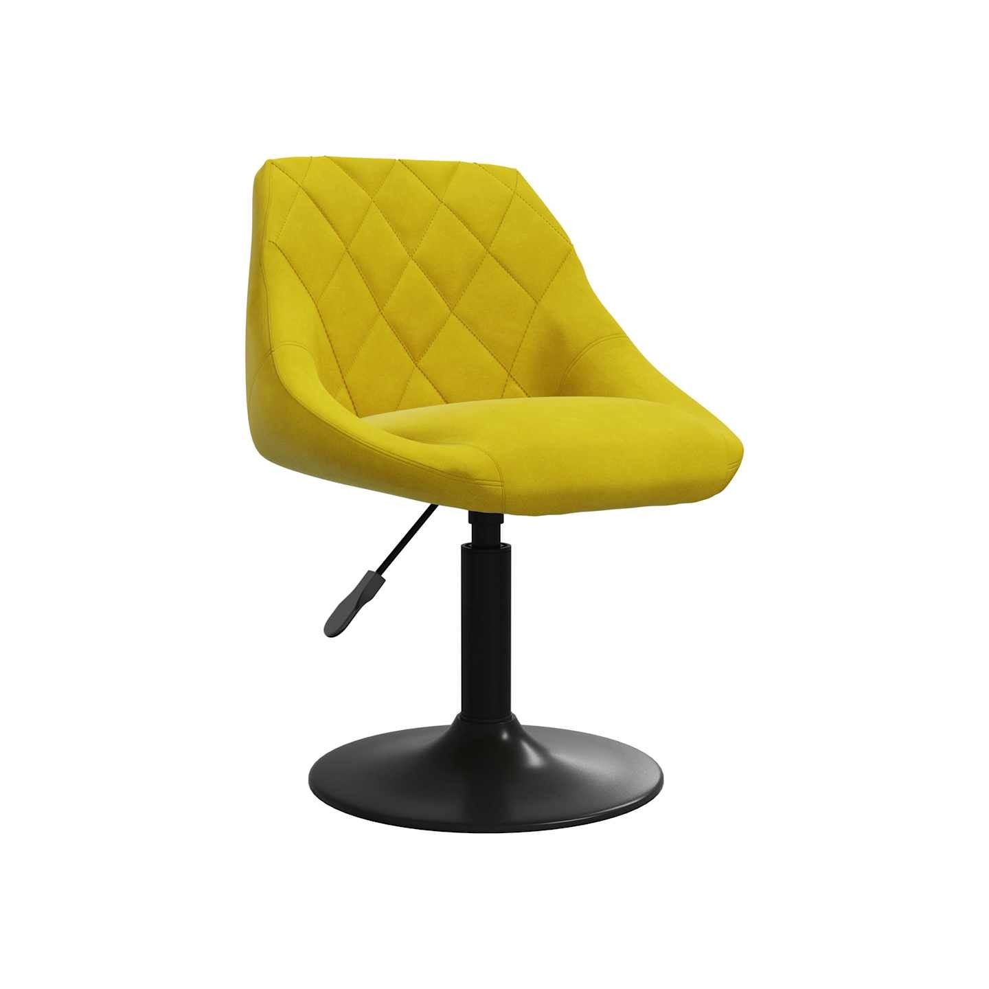 Tabouret de bar Jaune moutarde Velours
