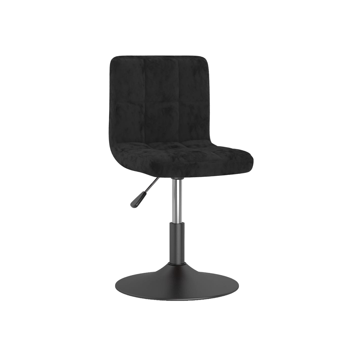 Tabouret de bar pivotant noir velours