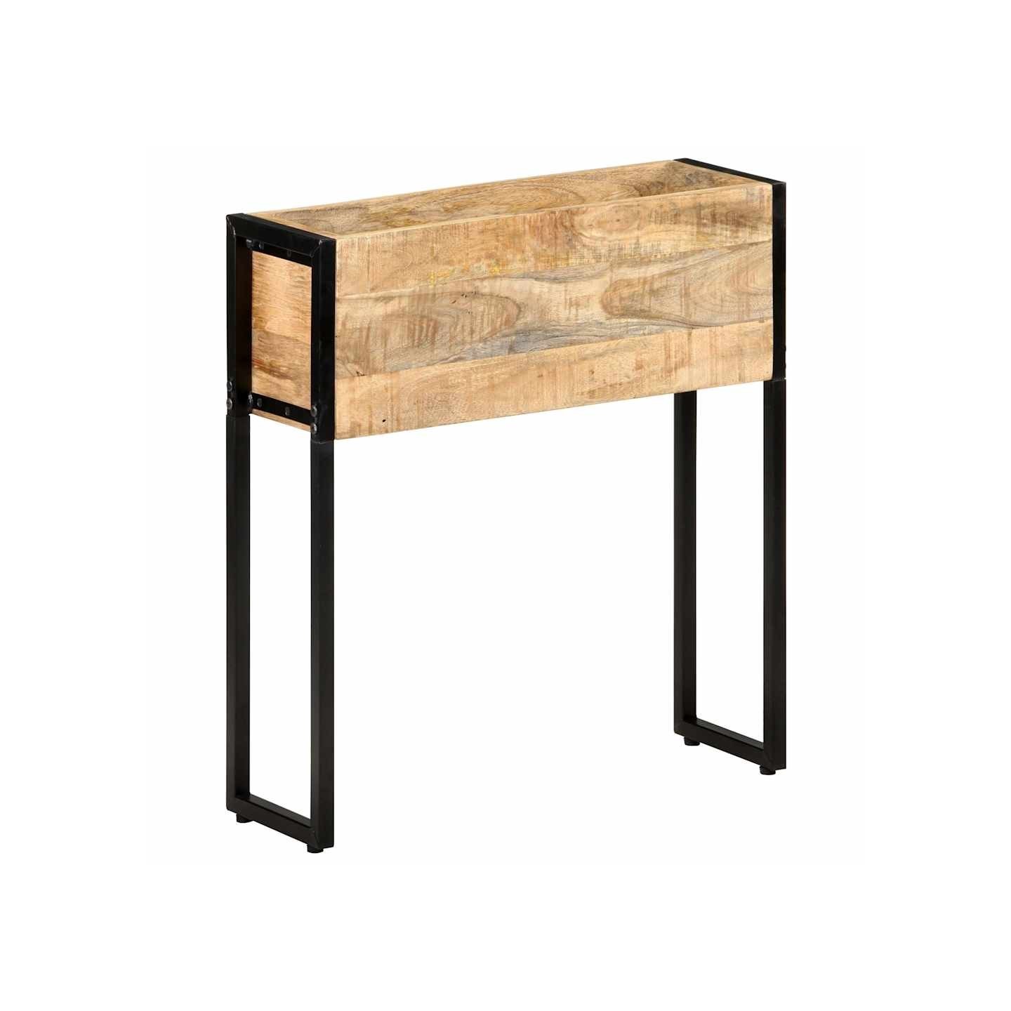 Jardinière 60x20x68 cm Bois de manguier brut