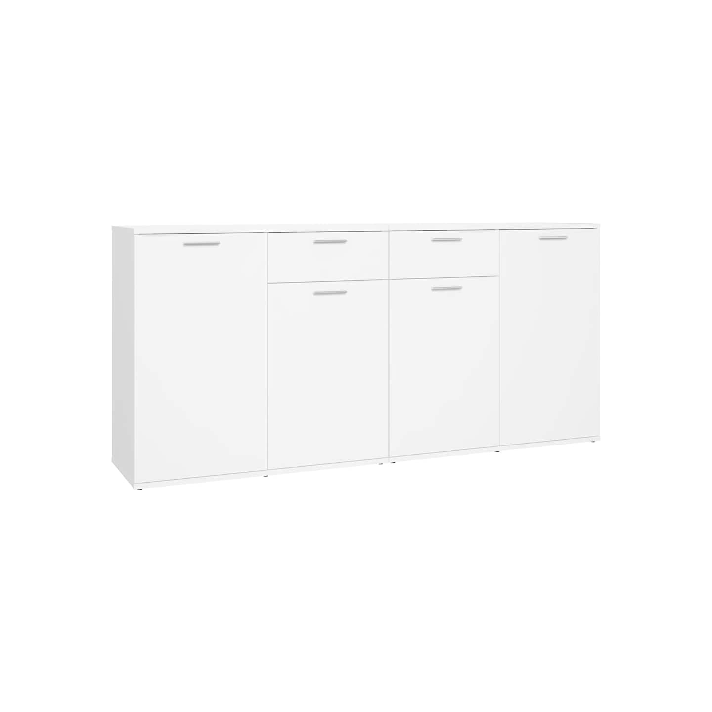 Buffet Blanc 160x36x75 cm Bois d'ingénierie