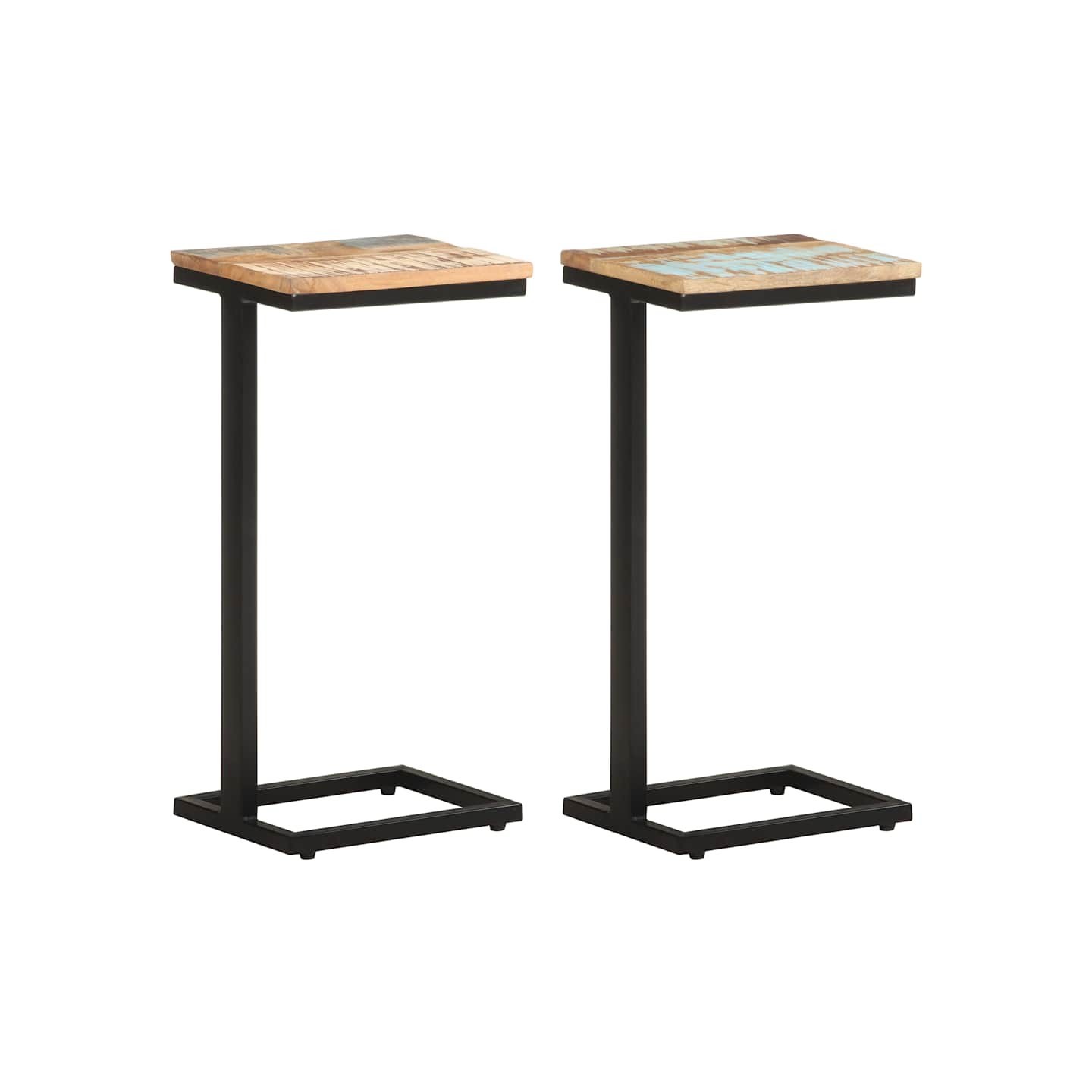 Tables d'appoint 2 pcs 31,5x24,5x64,5 cm Bois de récupération