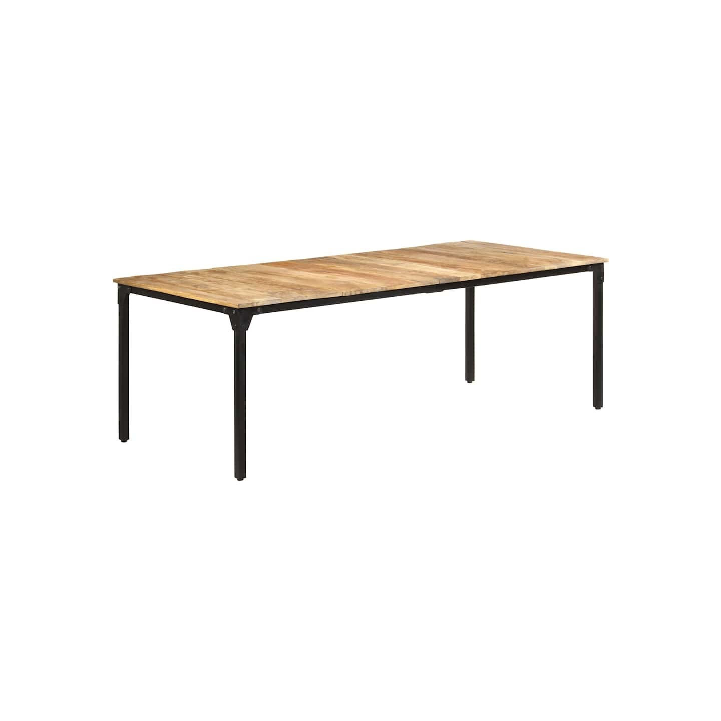 Table de salle à manger 220x100x76 cm Bois de manguier brut