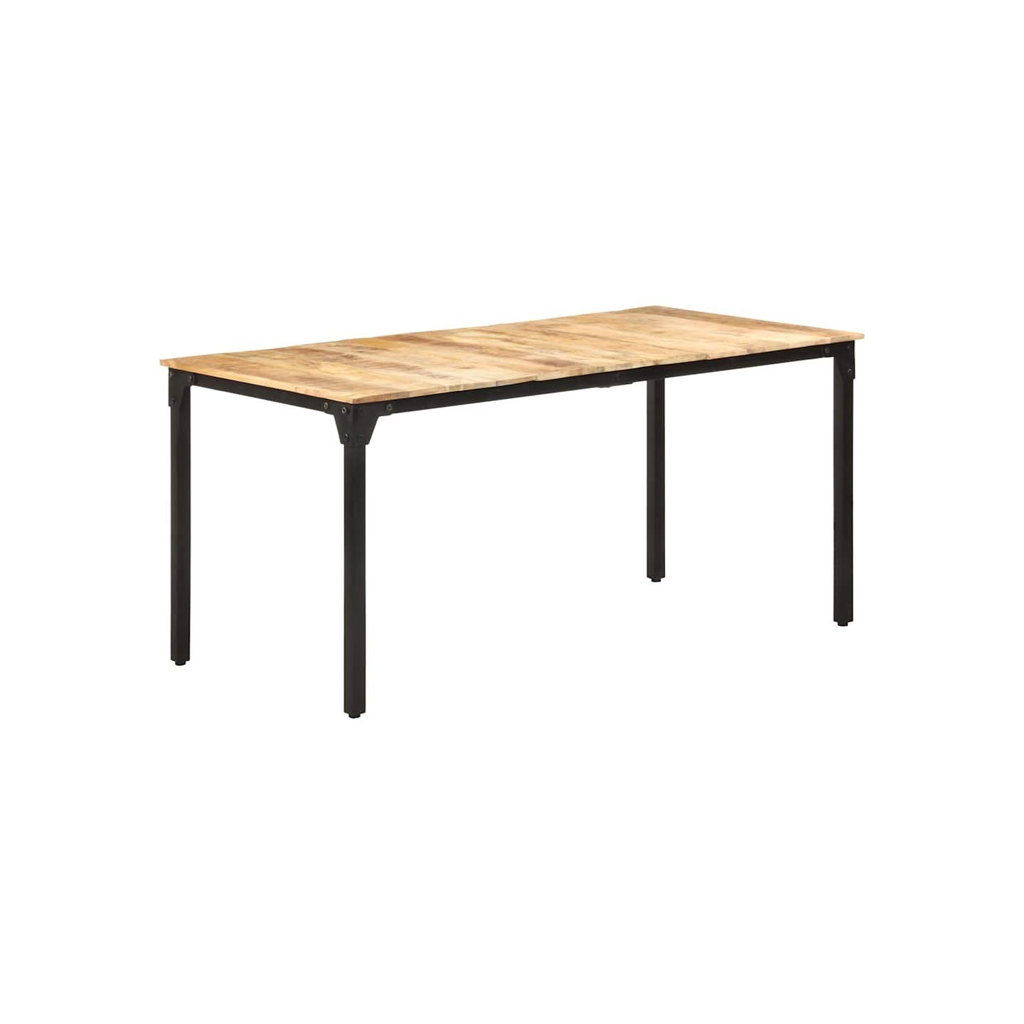 Table de salle à manger 160x80x76 cm Bois de manguier brut