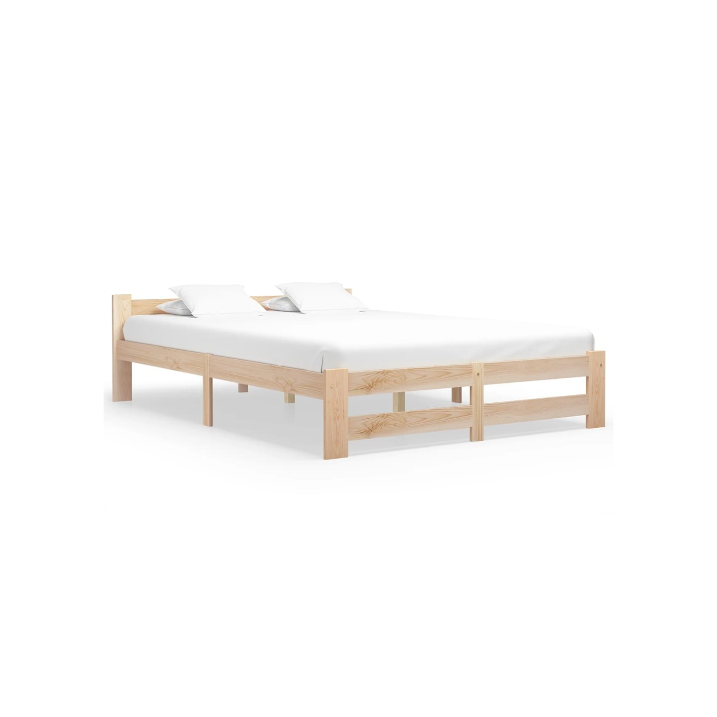 Cadre de lit sans matelas bois de pin massif 120x200 cm