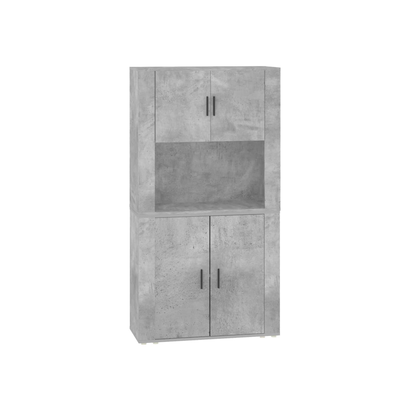 Buffet haut Gris béton Bois d'ingénierie