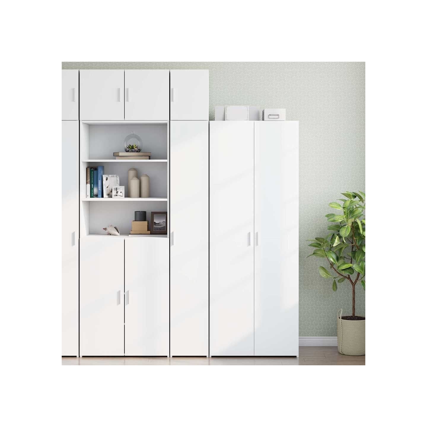Armoire de rangement mince blanc 30x42,5x225 cm