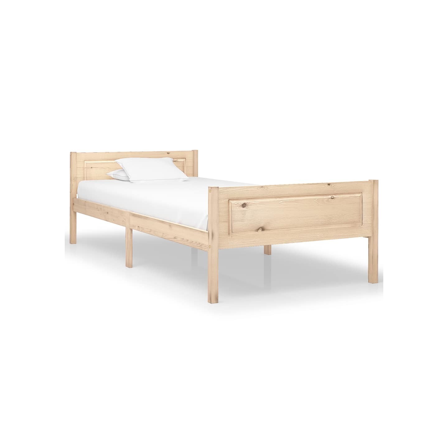 Cadre de lit sans matelas bois de pin massif 90x200 cm