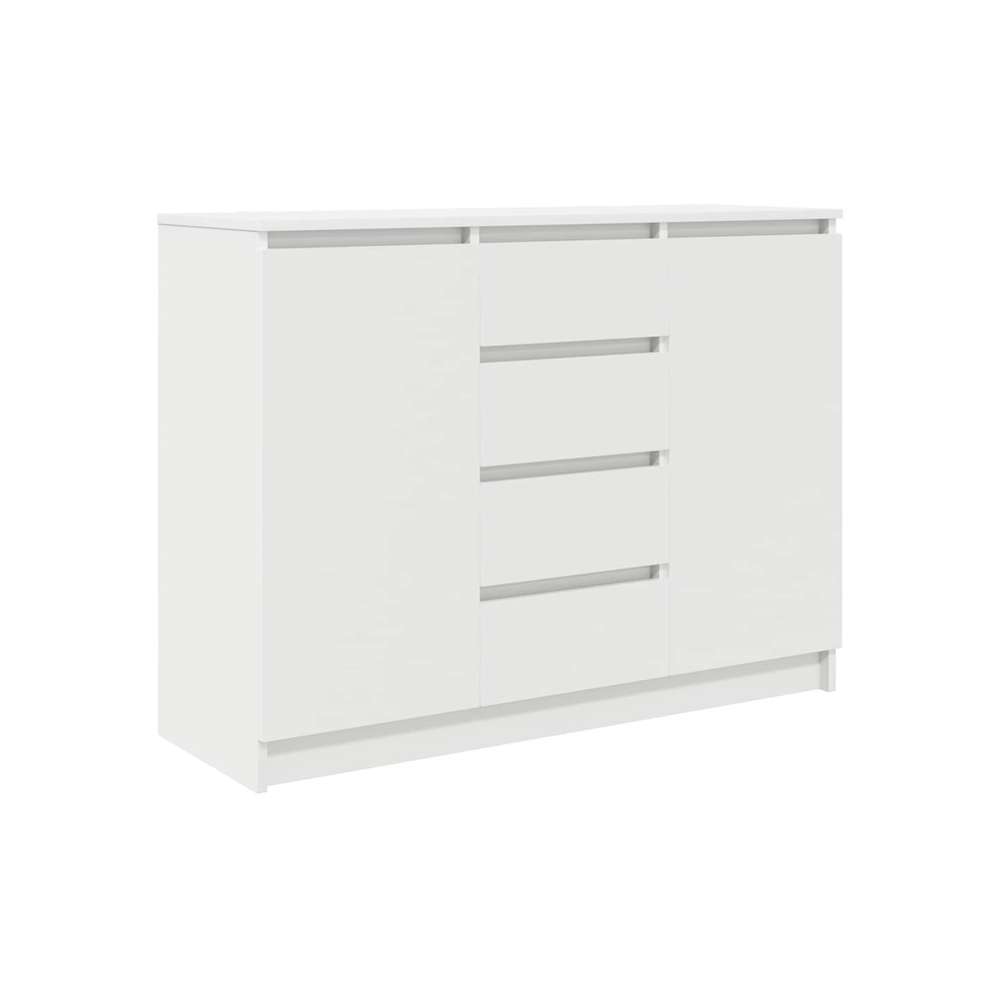 Buffet avec tiroirs blanc 100,5x35x76 cm bois d'ingénierie