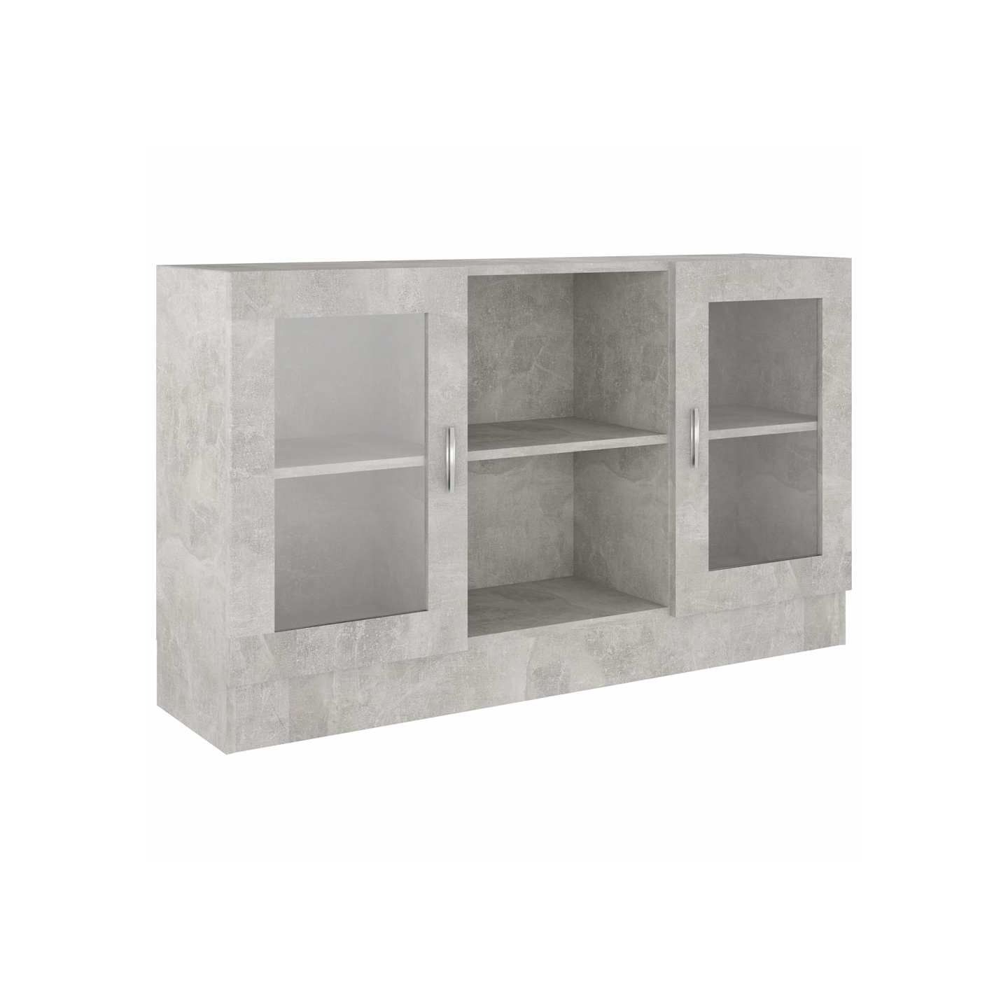 Armoire à vitrine Gris béton 120x30,5x70 cm Bois d’ingénierie