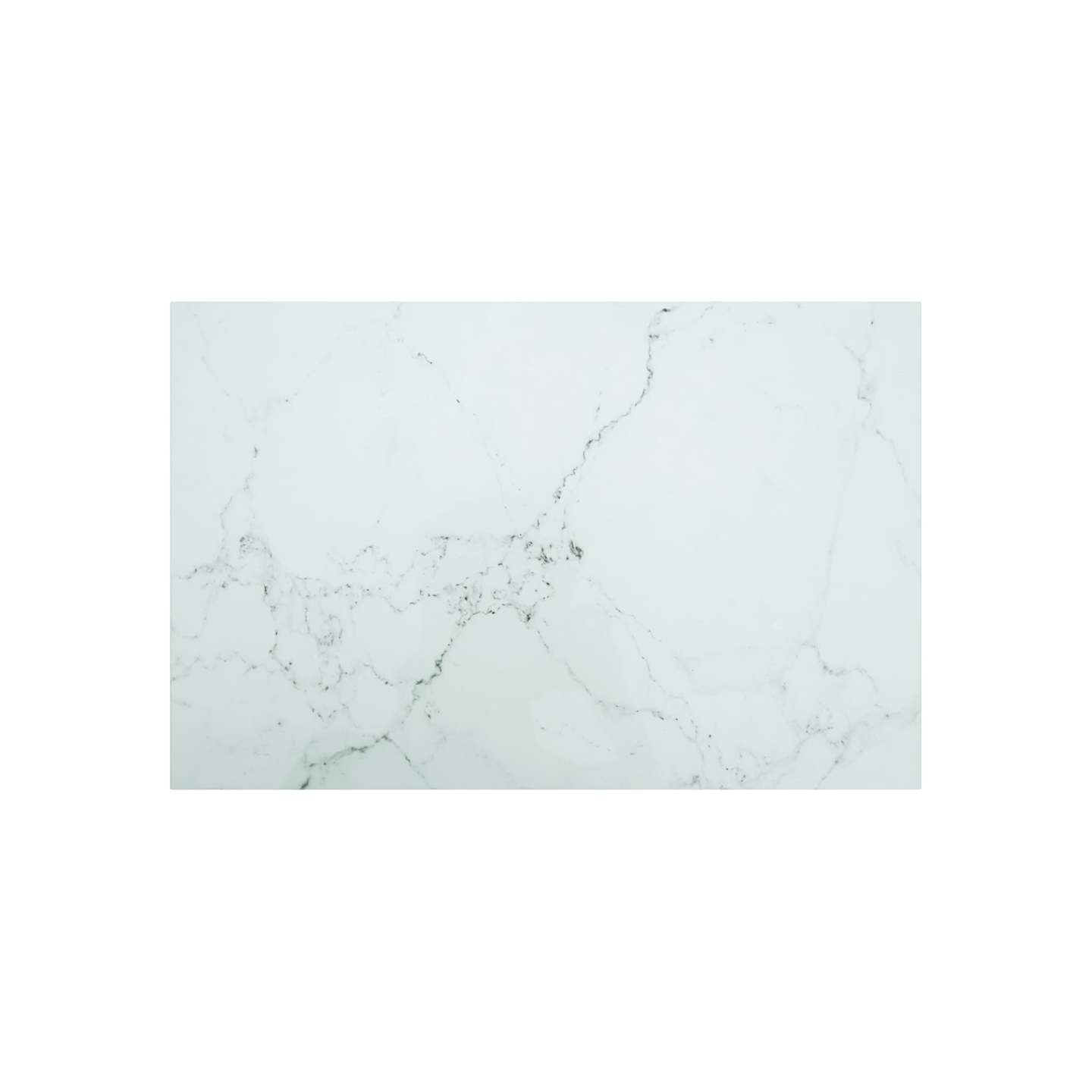 Dessus de table blanc 100x62 cm 8 mm verre trempé design marbre