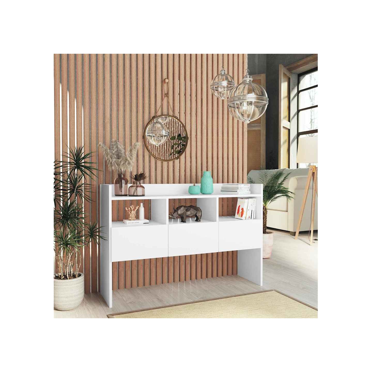 Buffet Blanc 105x30x70 cm Bois d’ingénierie
