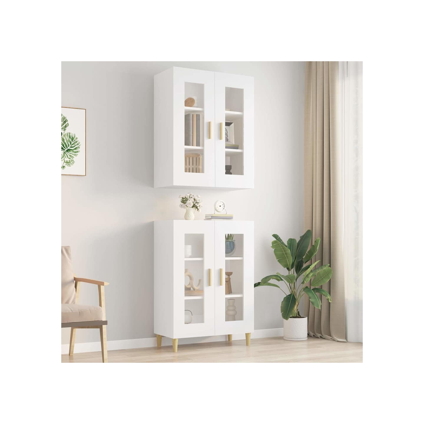 Armoire murale suspendue Blanc 69,5x34x90 cm