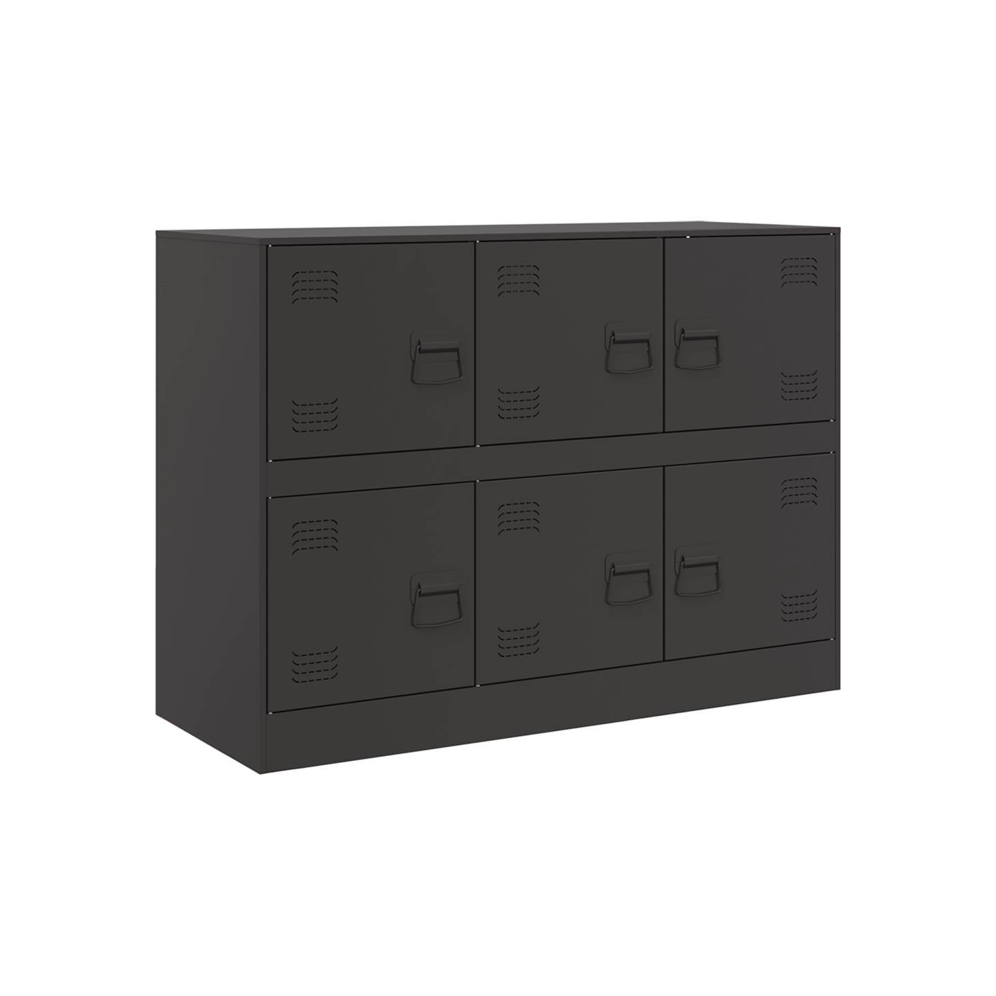 Buffet noir 99x39x73 cm acier