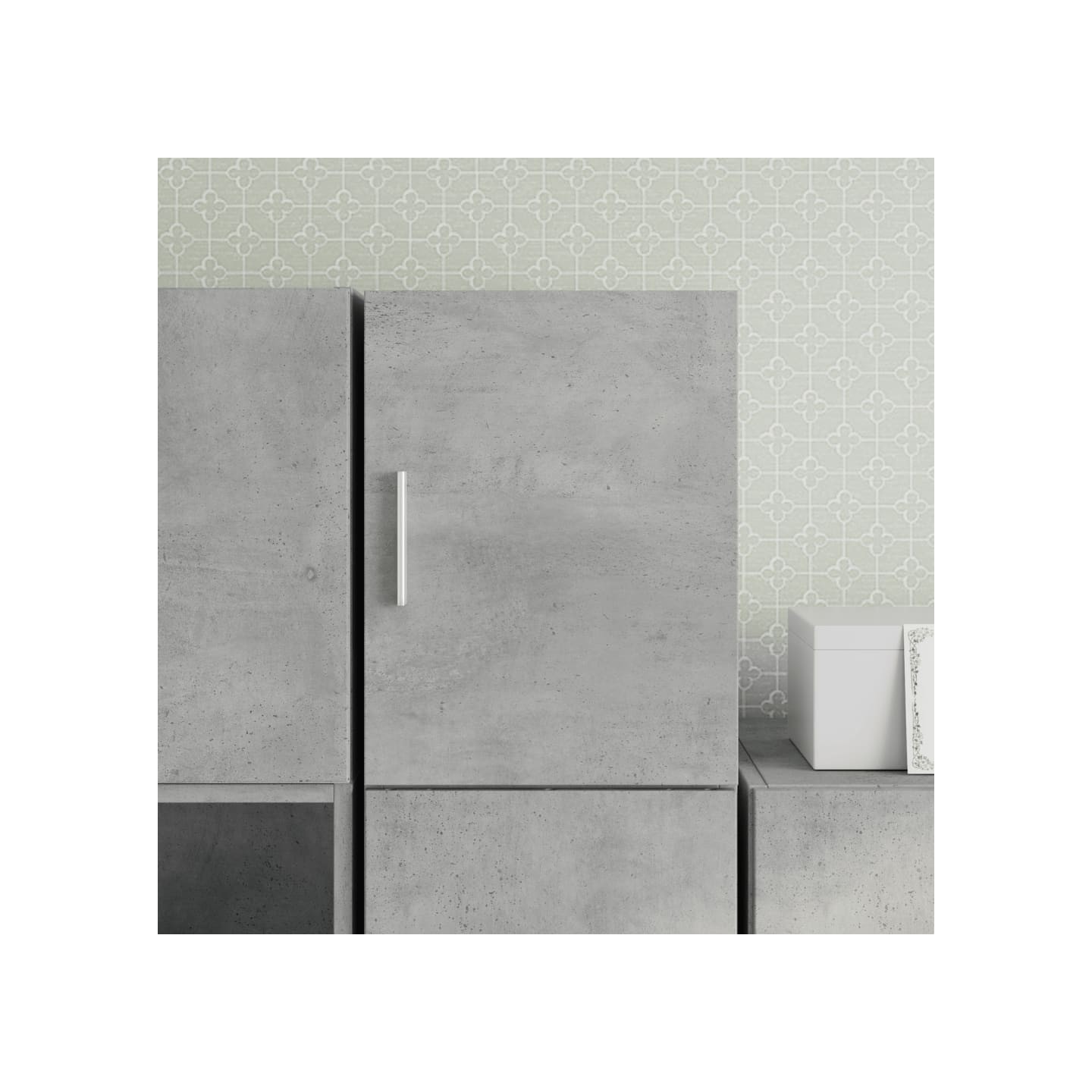 Armoire murale gris béton 30x42,5x40 cm bois d'ingénierie