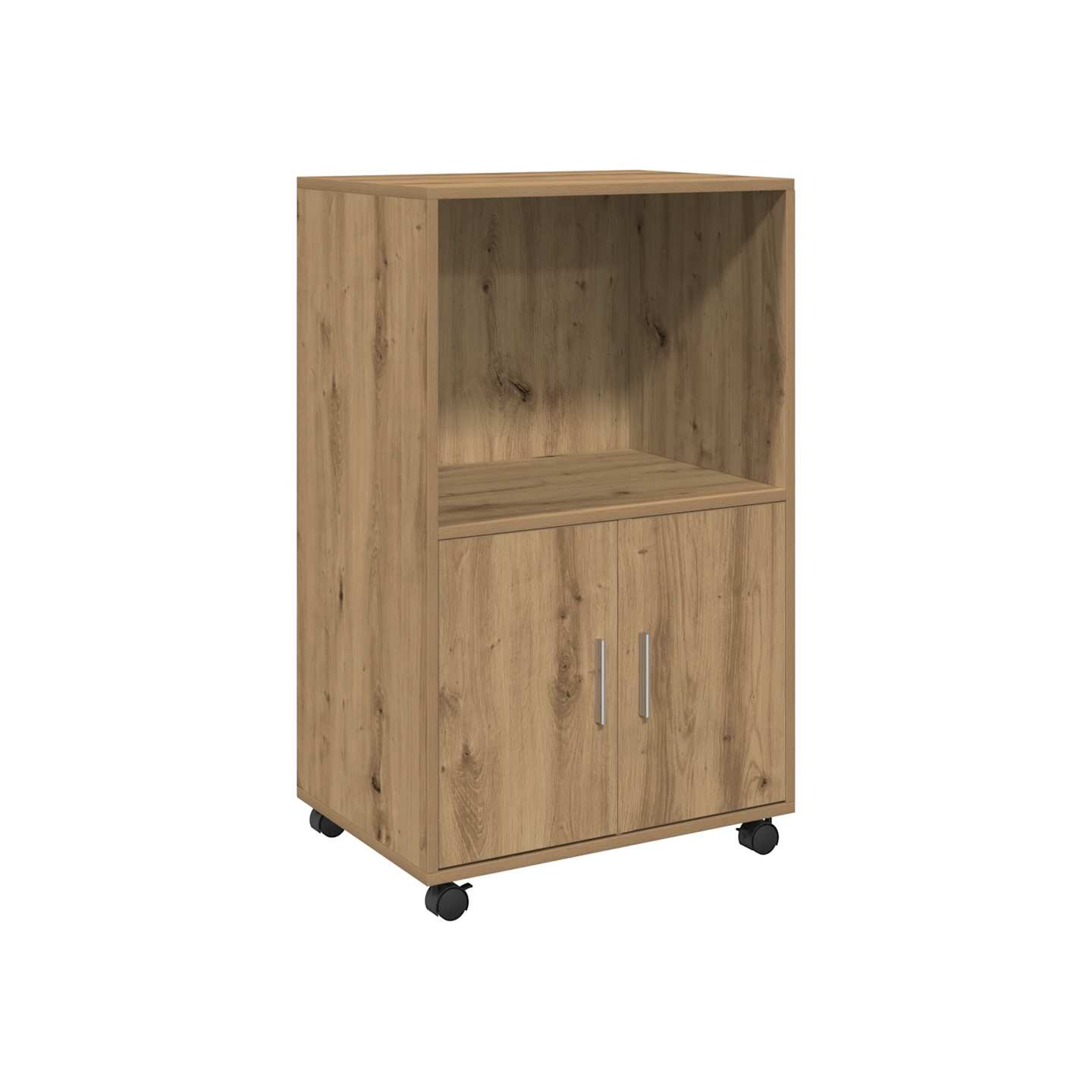 Armoire à roulettes chêne artisanal 55x40x91 cm bois ingénierie