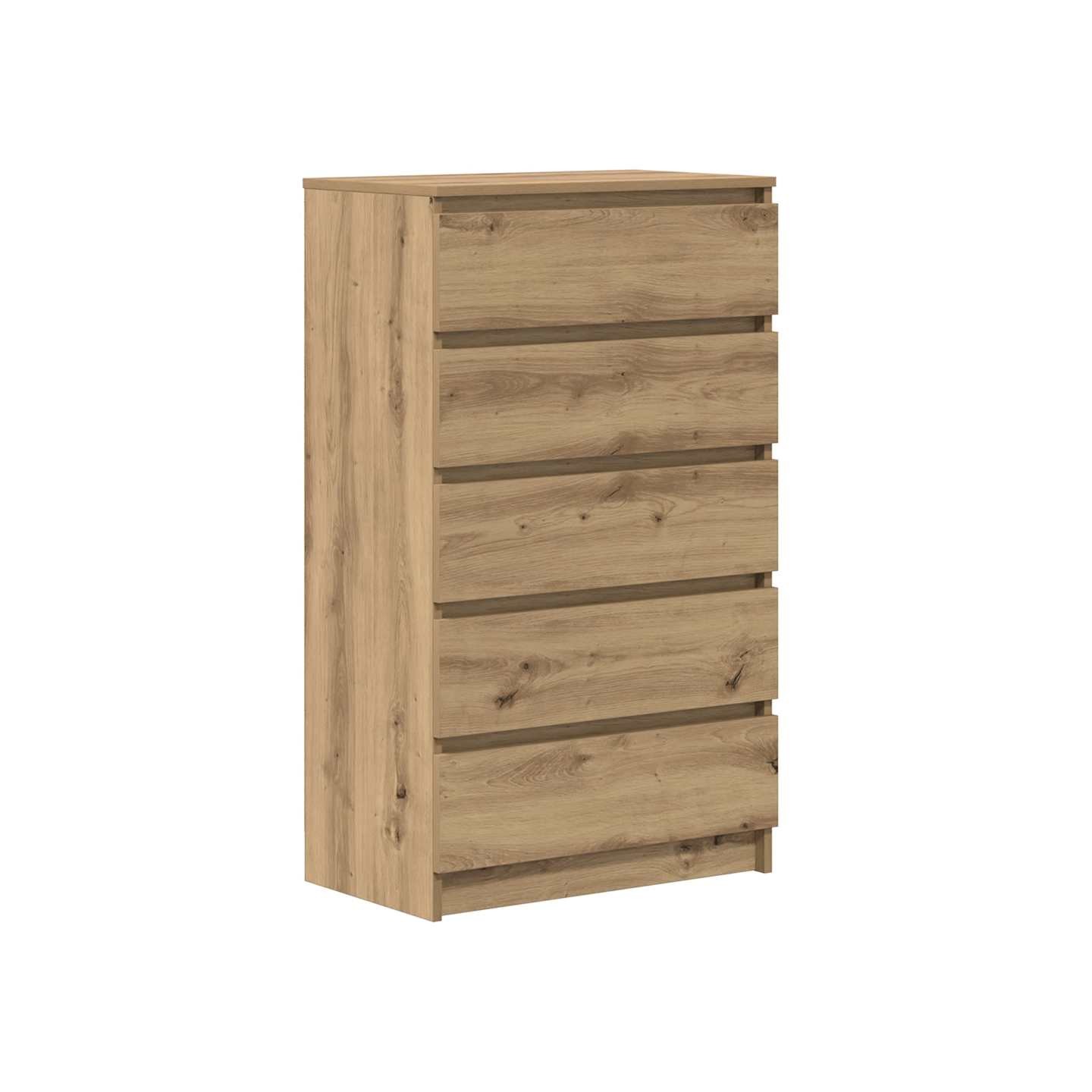 Commode chêne artisanal 60x36x103 cm bois d'ingénierie