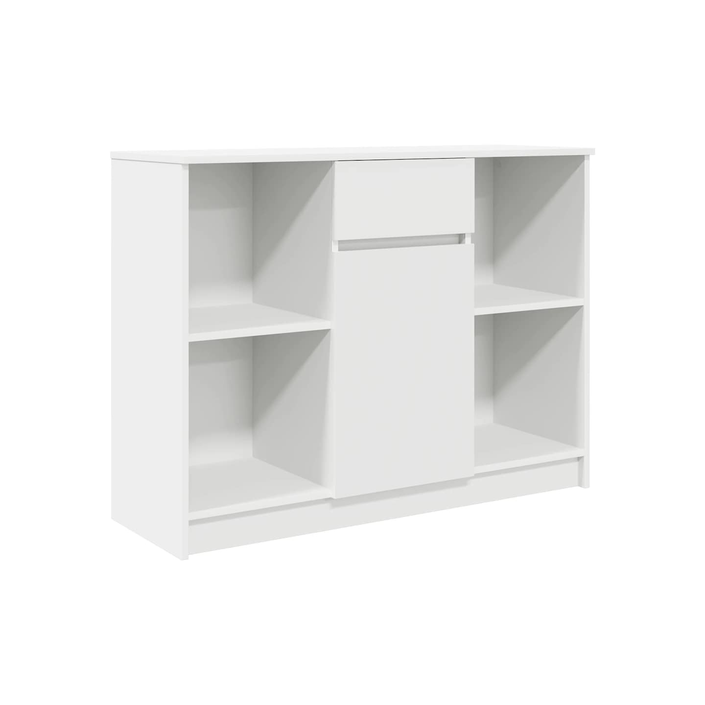 Buffet avec tiroir blanc 101x35x76 cm bois d'ingénierie