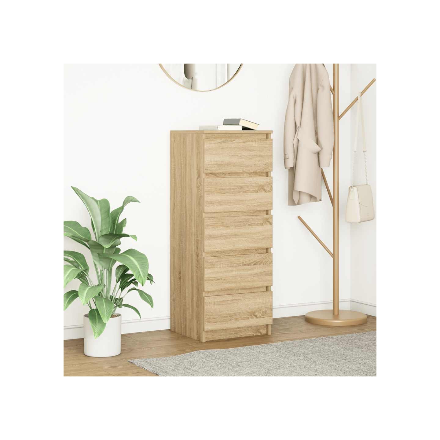 Buffet avec tiroirs chêne sonoma 37,5x35x99 cm bois ingénierie