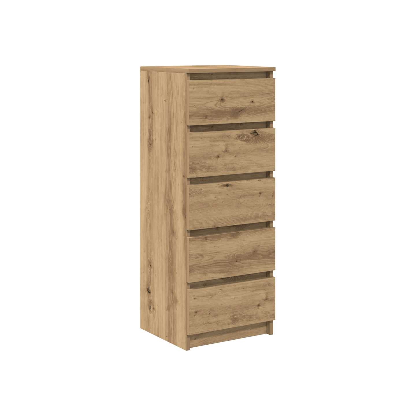 Buffet et tiroirs chêne artisanal 37,5x35x99 cm bois ingénierie