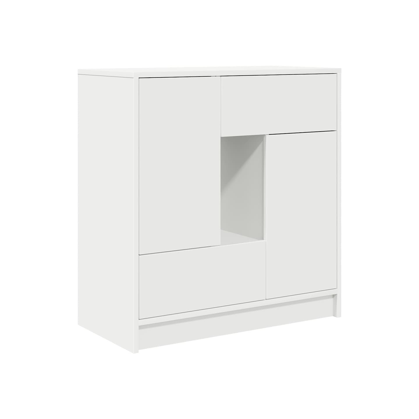 Buffet avec tiroirs et portes blanc 70,5x34x74,5 cm