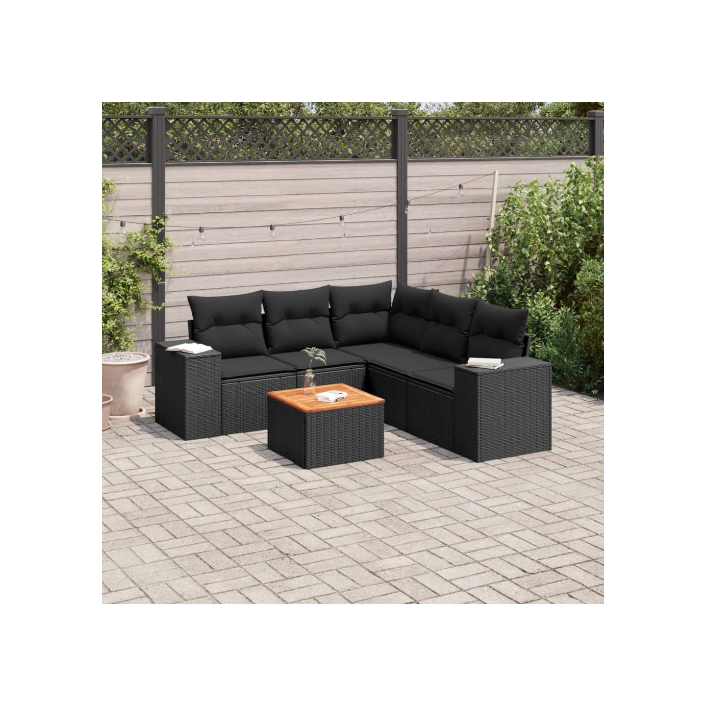 Patio Sofa Set 5 place Black