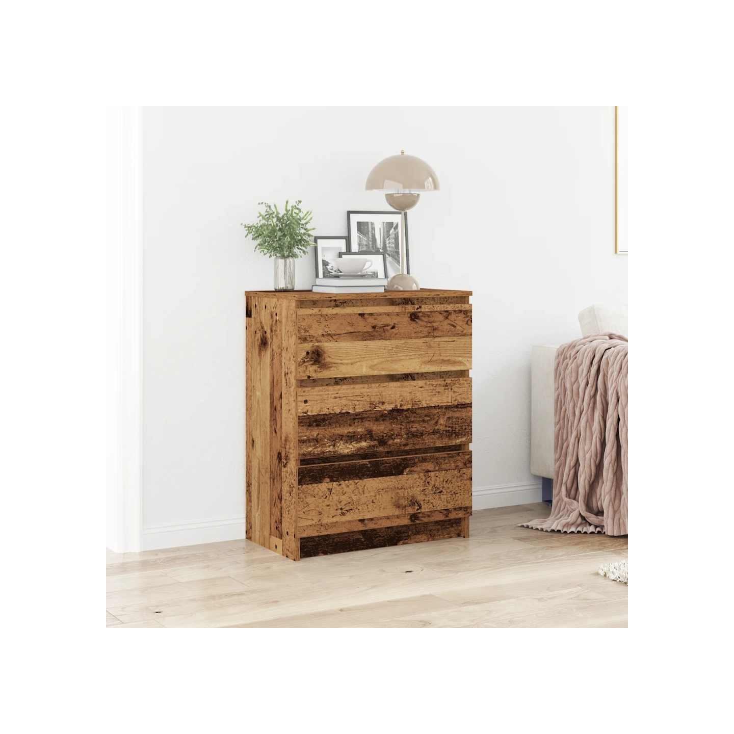 Buffet en bois ancien 60x35x76 cm bois d'ingénierie