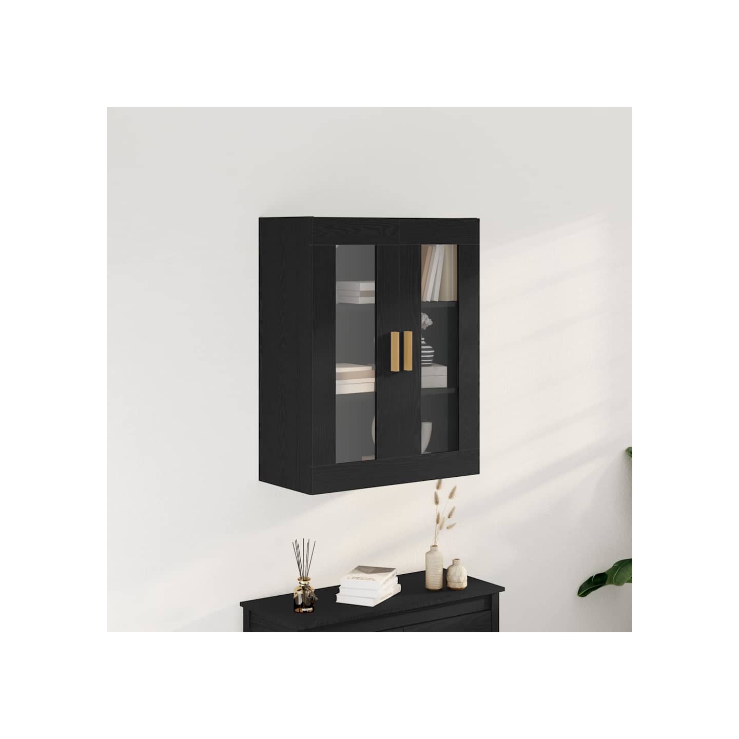 Meuble mural Chêne noir 69,5 x 34 x 90 cm Bois d'ingénierie
