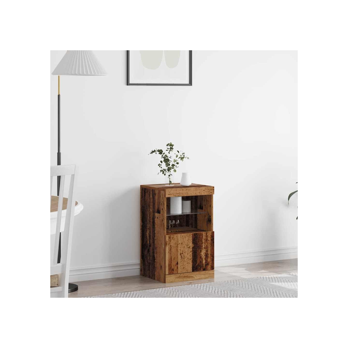 Buffet LED Bois ancien 41 x 37 x 67 cm Bois d'ingénierie