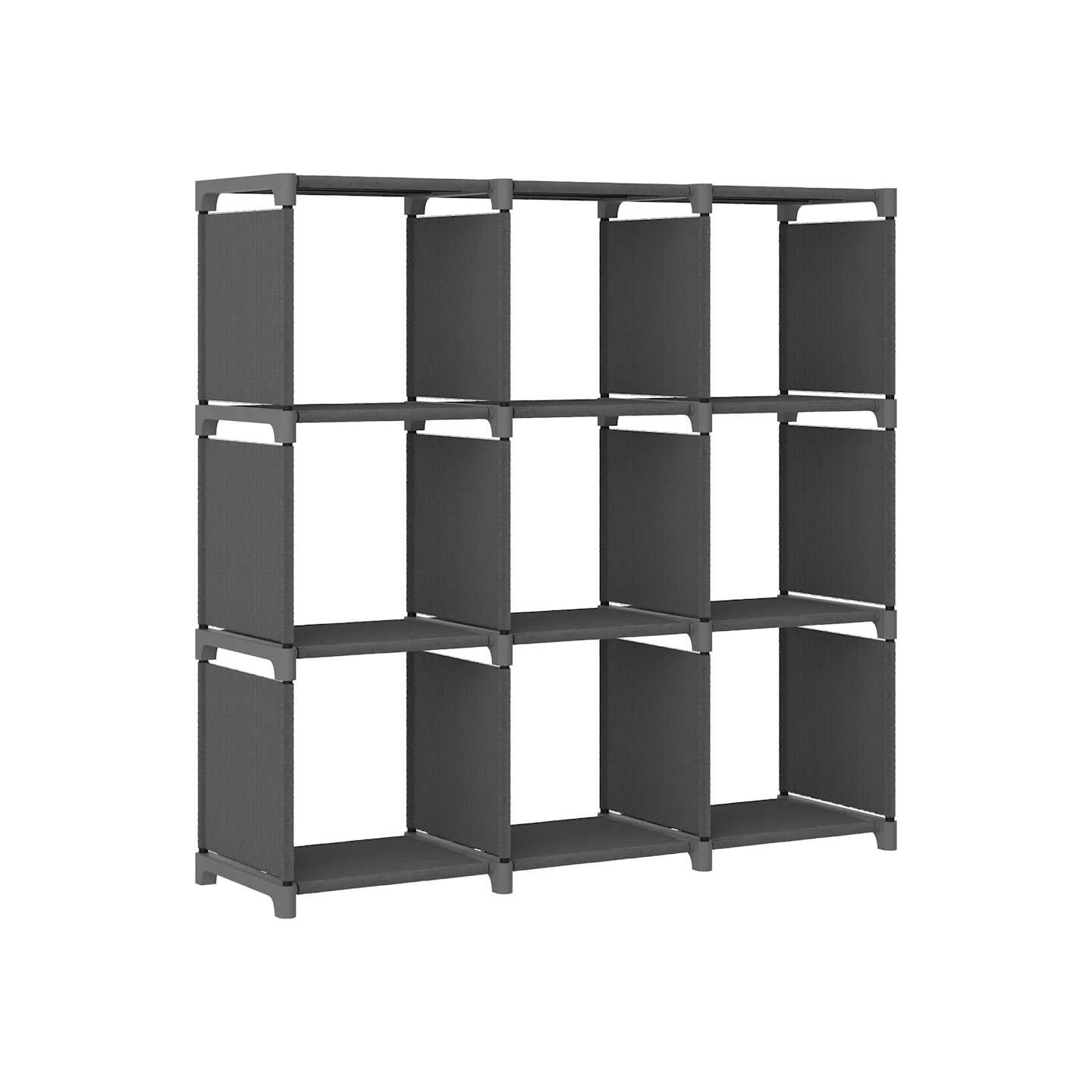 Étagère d'affichage 9 cubes Gris 103x30x107,5 cm Tissu
