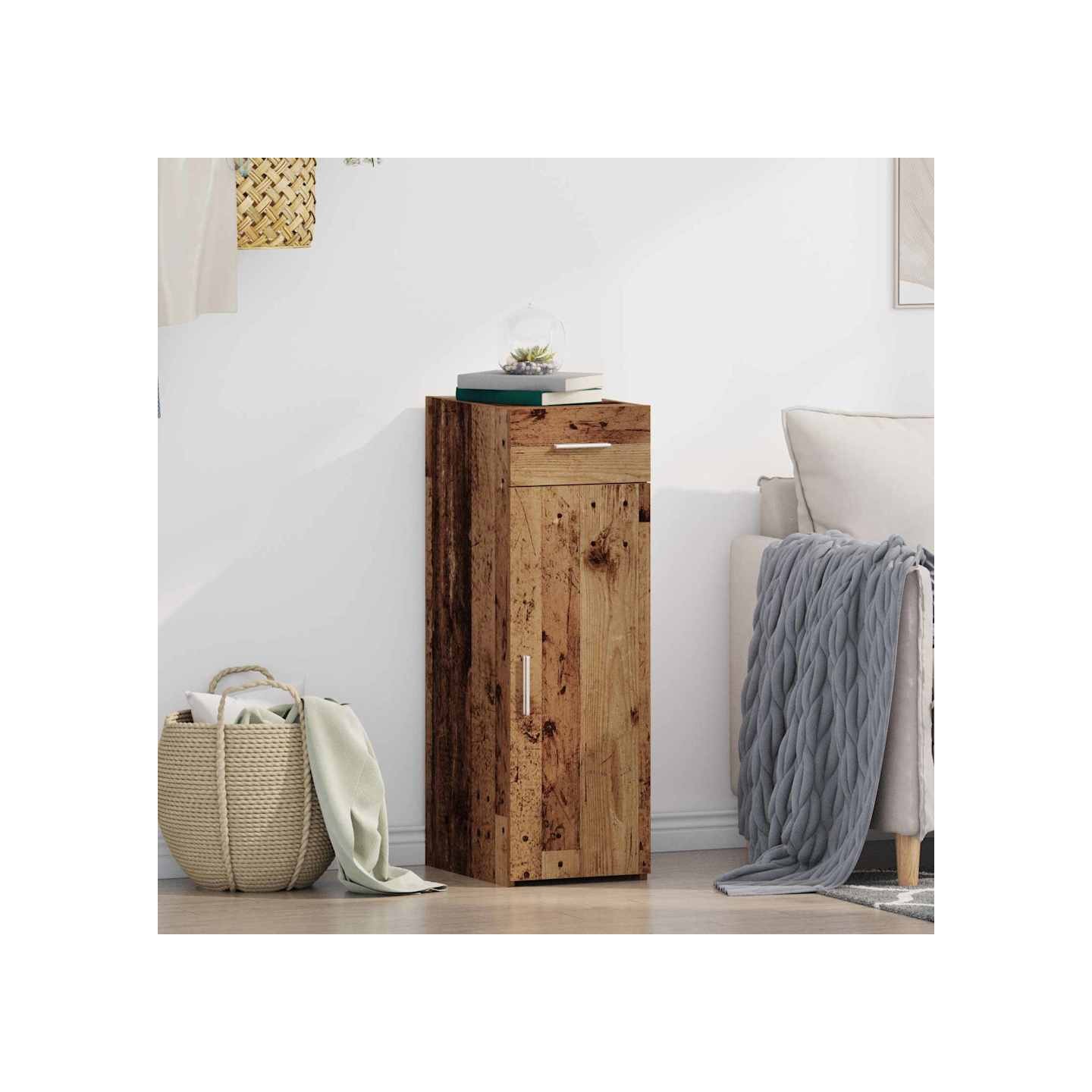 Buffet avec tiroir Bois ancien 30 x 42,5 x 93 cm