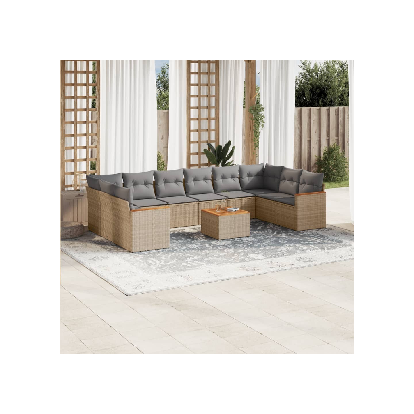 Patio Sofa Set 10 place Mix Beige