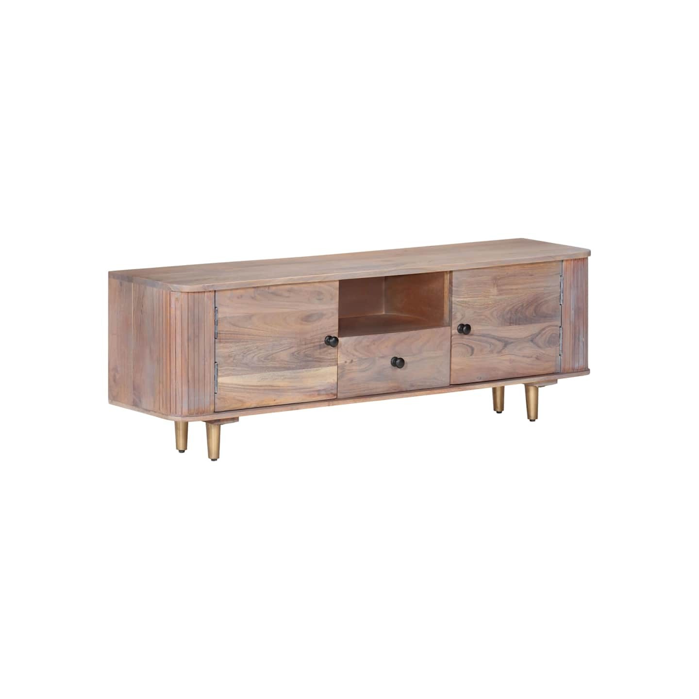 Meuble TV 118x30x40 cm Bois d'acacia massif