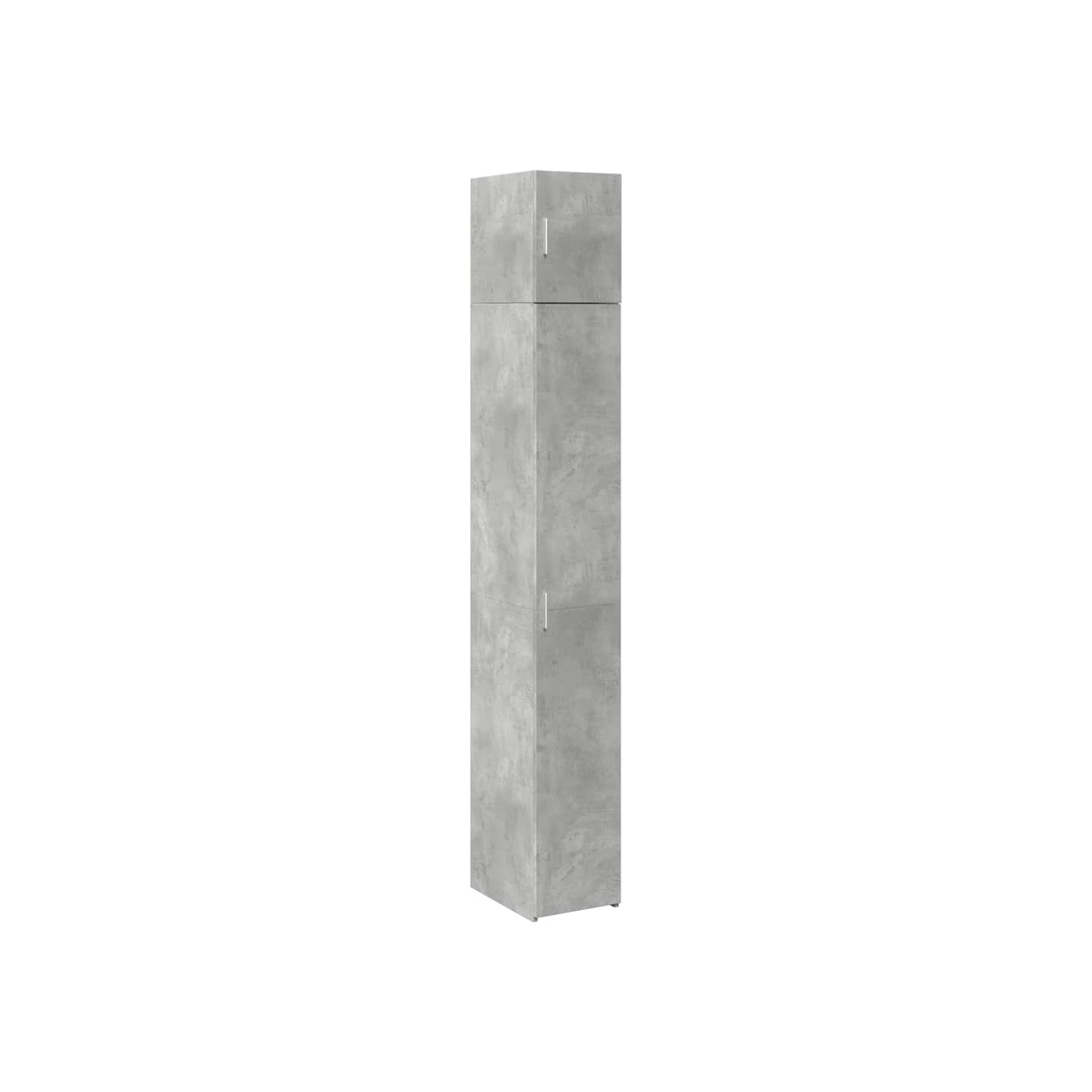 Armoire de rangement mince gris béton 30x42,5x225 cm