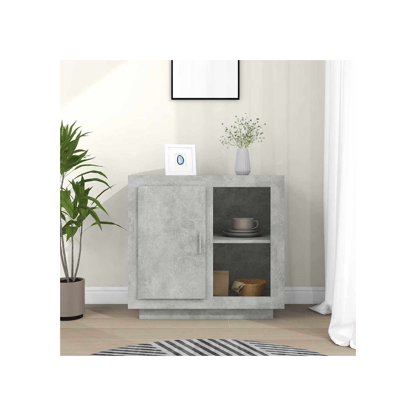 Buffet Gris béton 80x40x75 cm