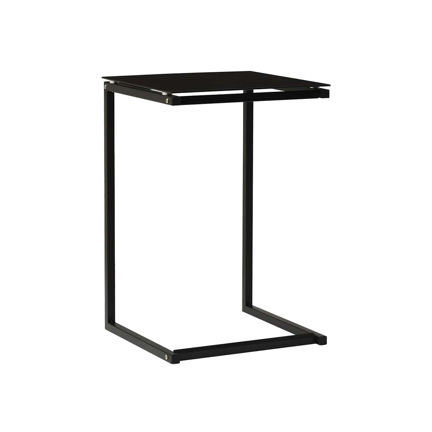 Table d'appoint Noir 40x40x60 cm Verre trempé