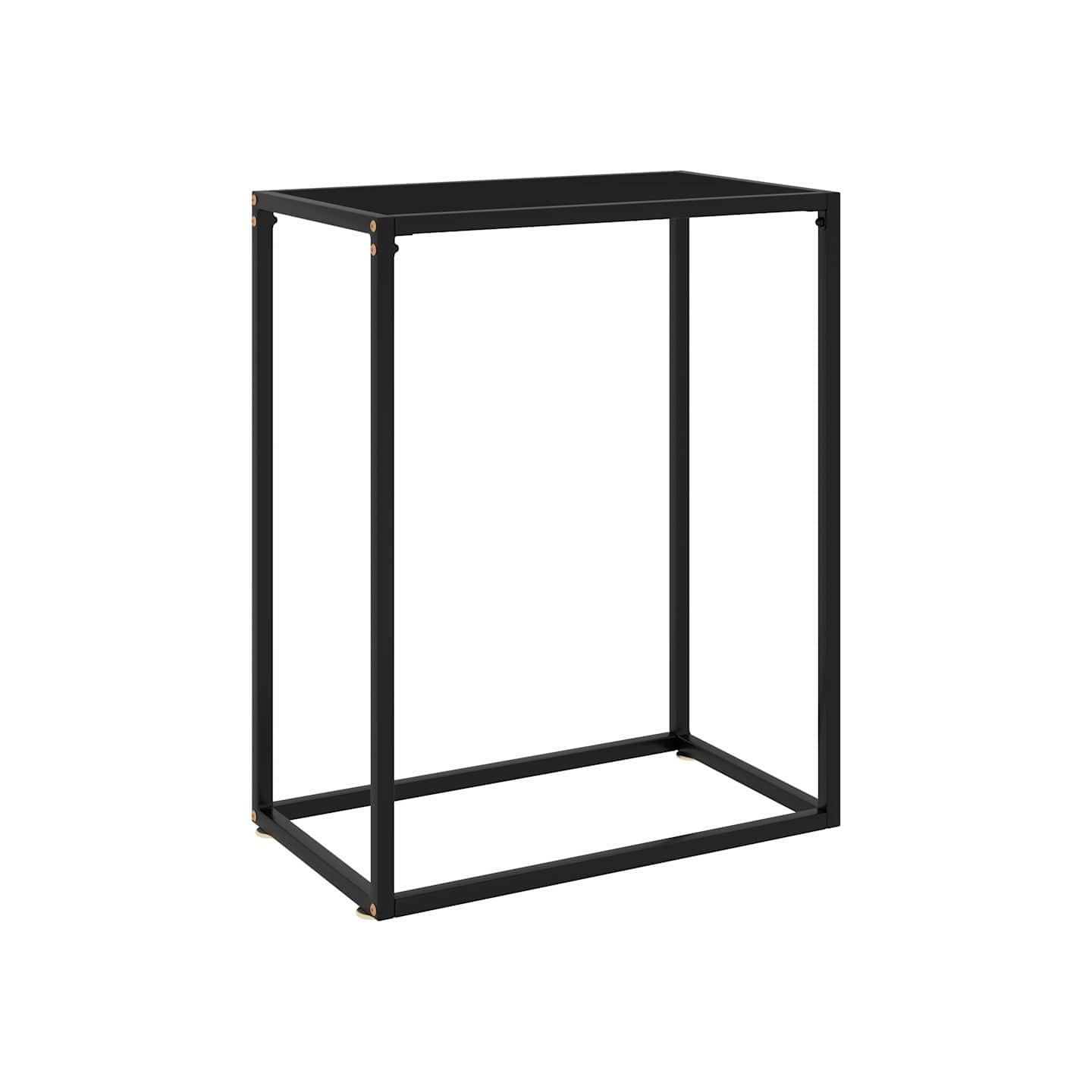 Table console Noir 60x35x75 cm Verre trempé