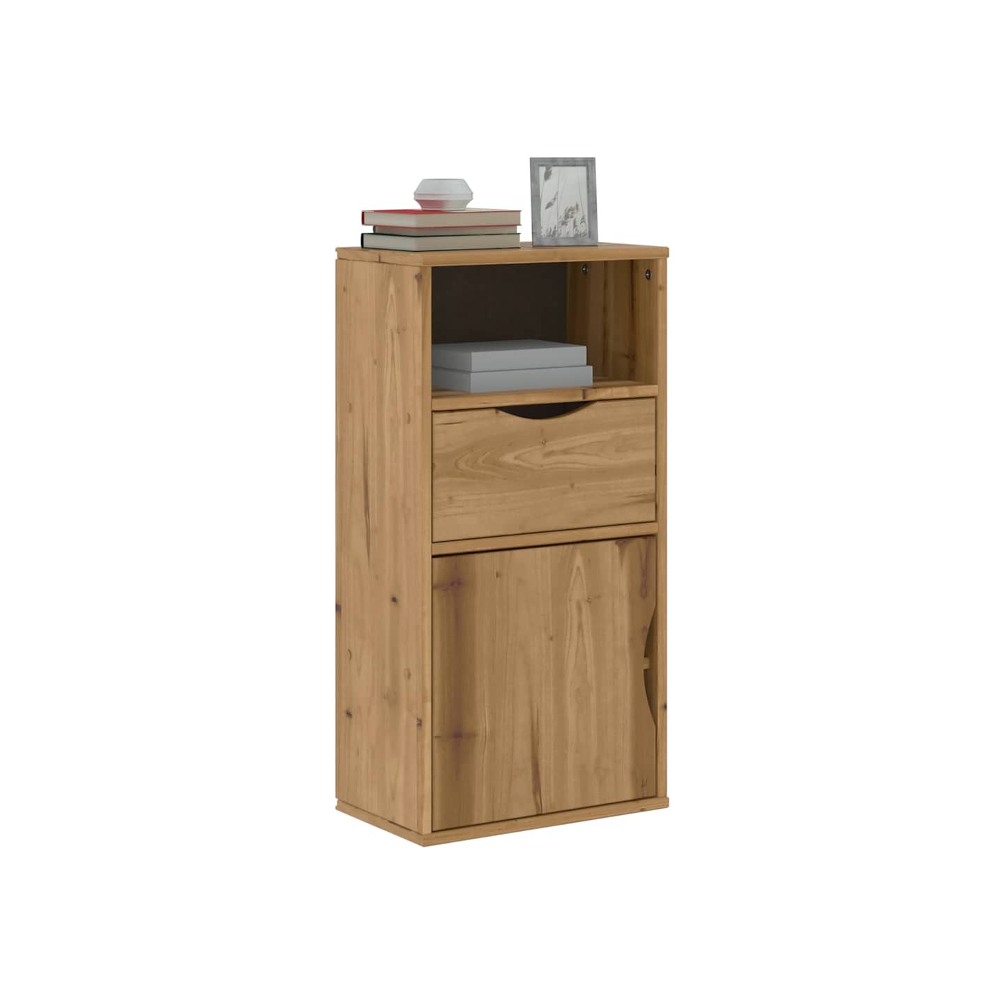 Armoire latérale avec tiroir ODDA 40x24x79 cm bois massif pin