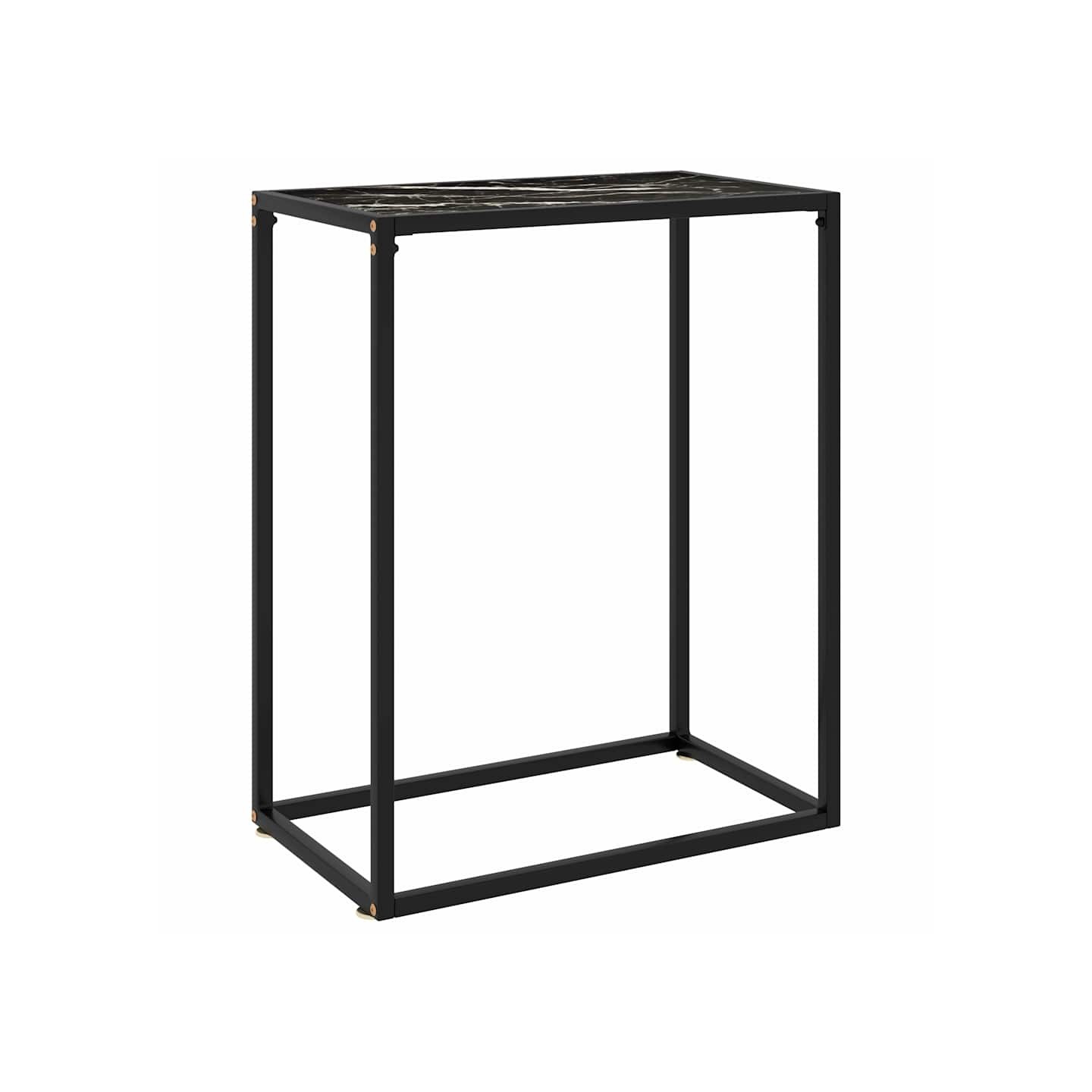 Table console Noir 60x35x75 cm Verre trempé