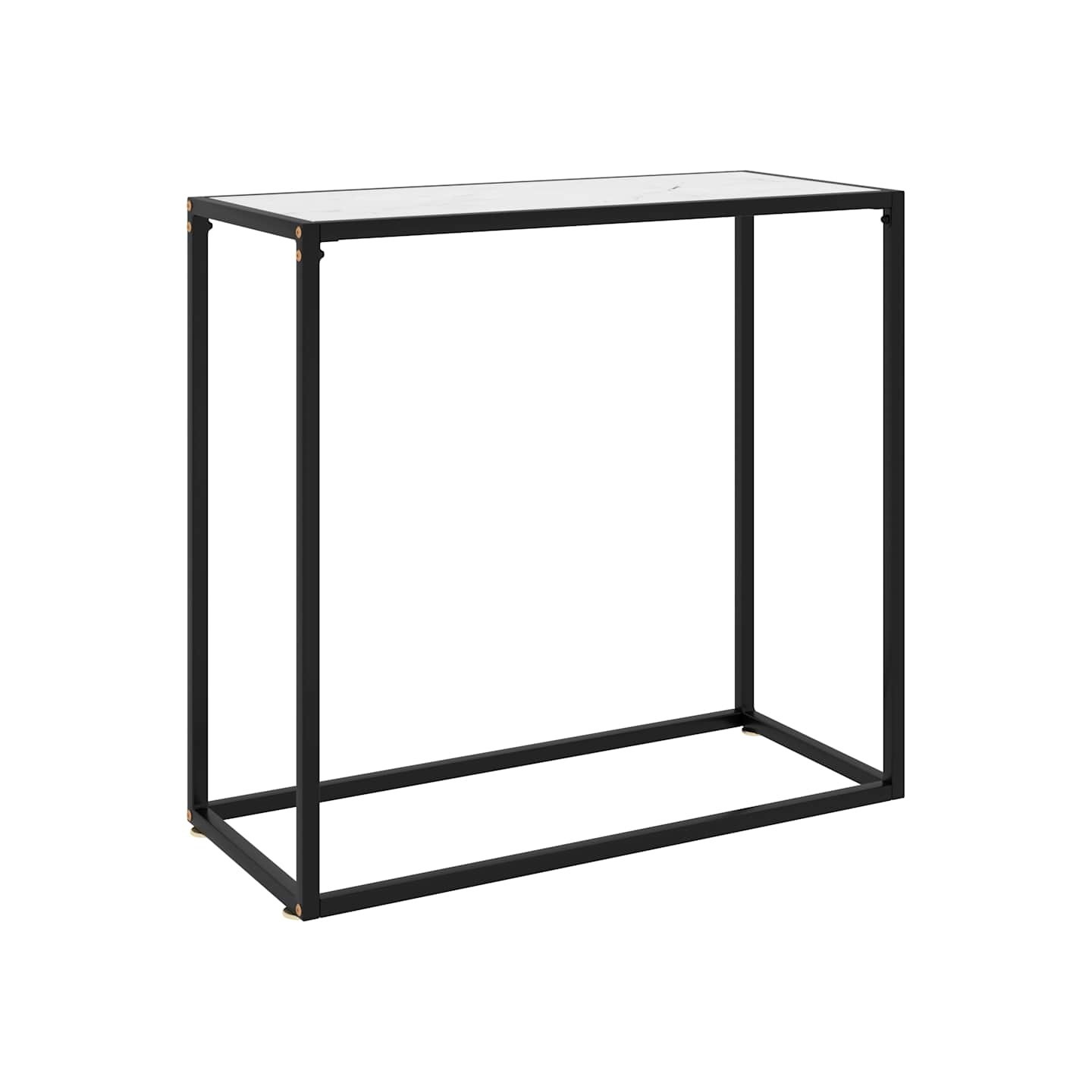Table console Blanc 80x35x75 cm Verre trempé