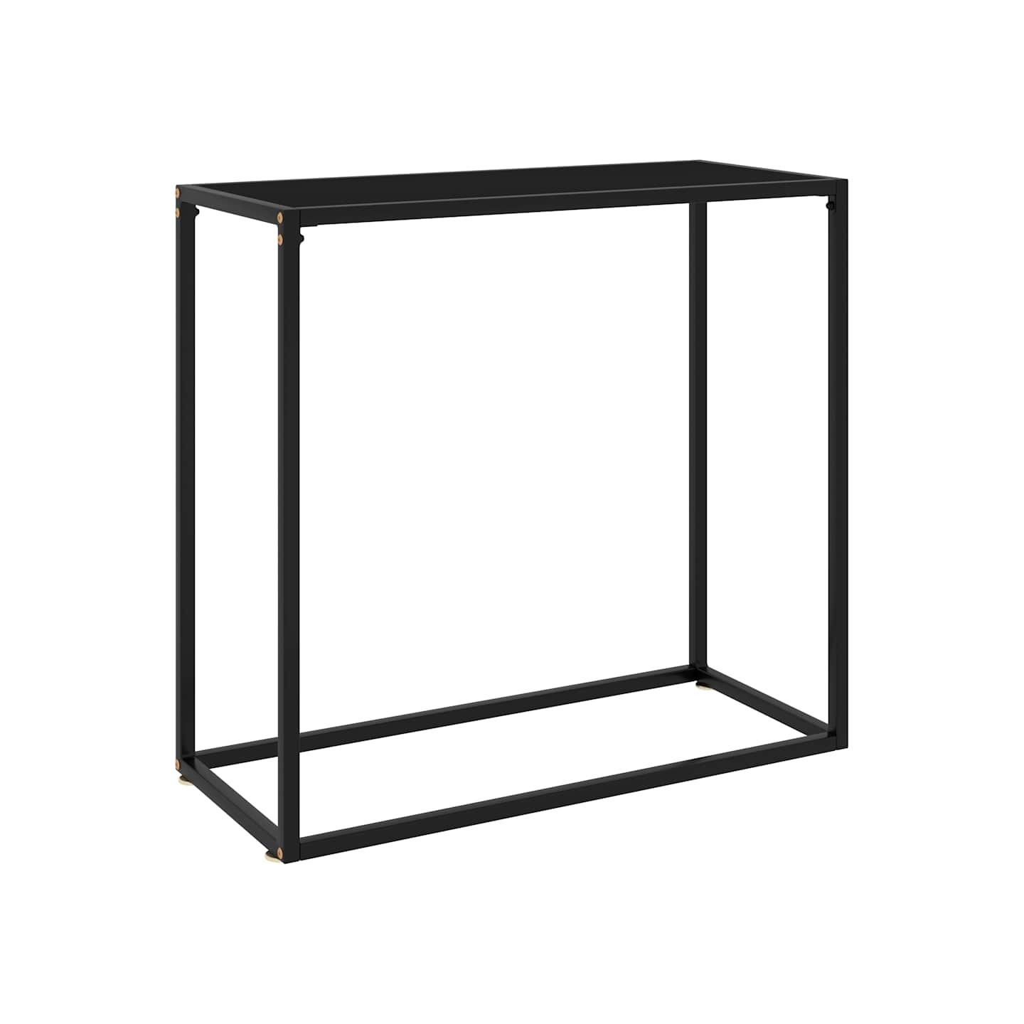 Table console Noir 80x35x75 cm Verre trempé