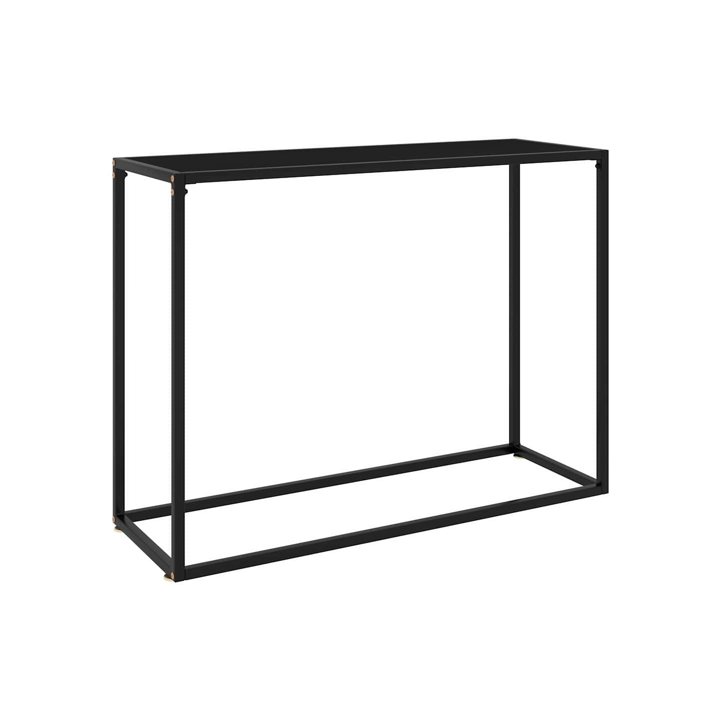 Table console Noir 100x35x75 cm Verre trempé