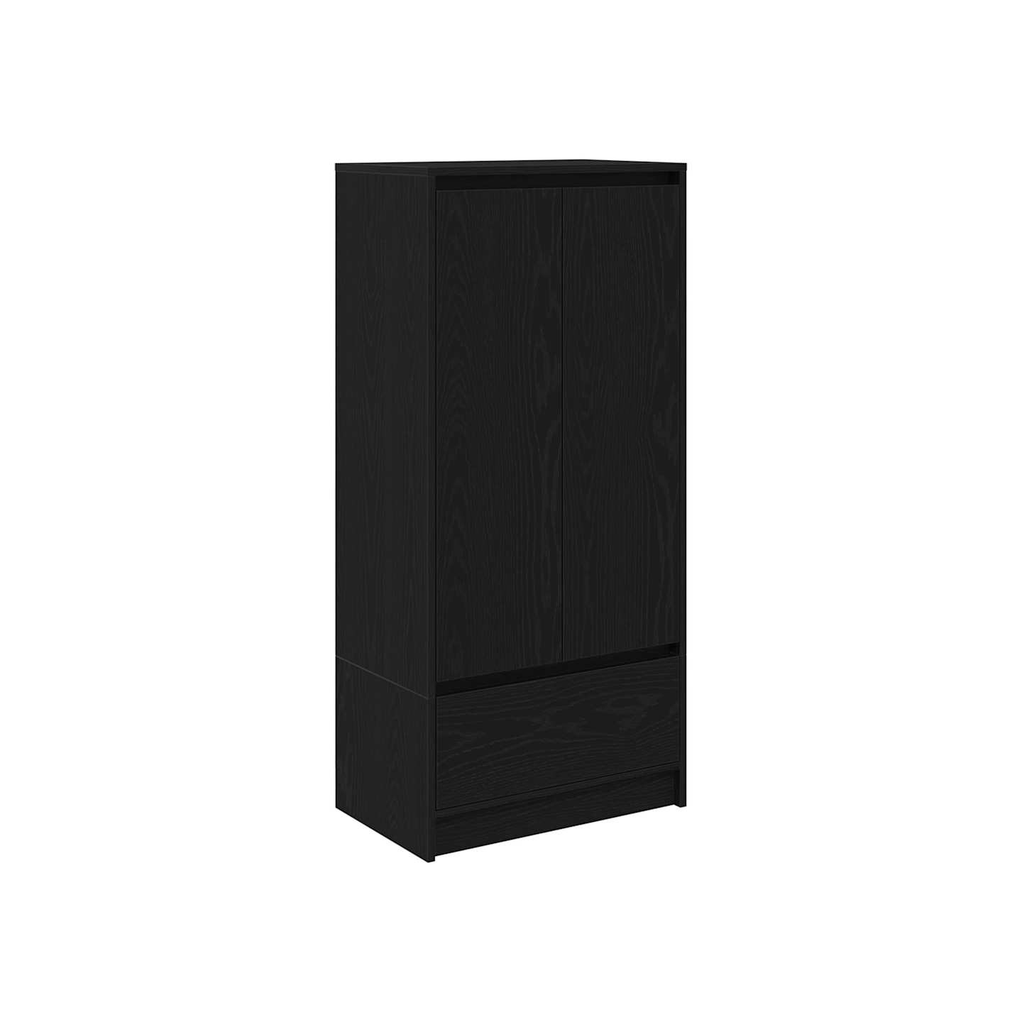 Armoire avec tiroir chêne noir 55,5x34x119,5 cm bois ingénierie