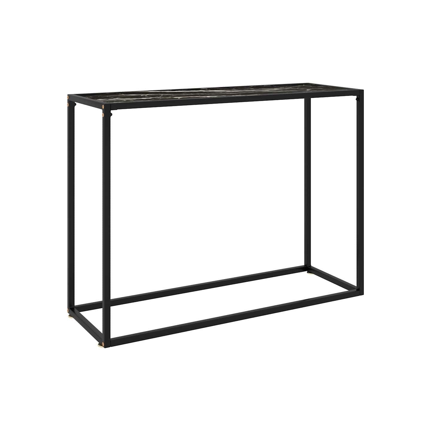 Table console Noir 100x35x75 cm Verre trempé
