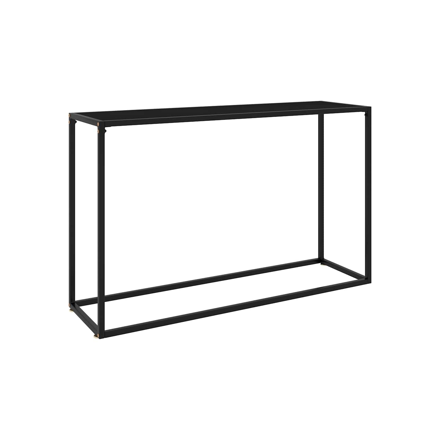 Table console Noir 120x35x75 cm Verre trempé